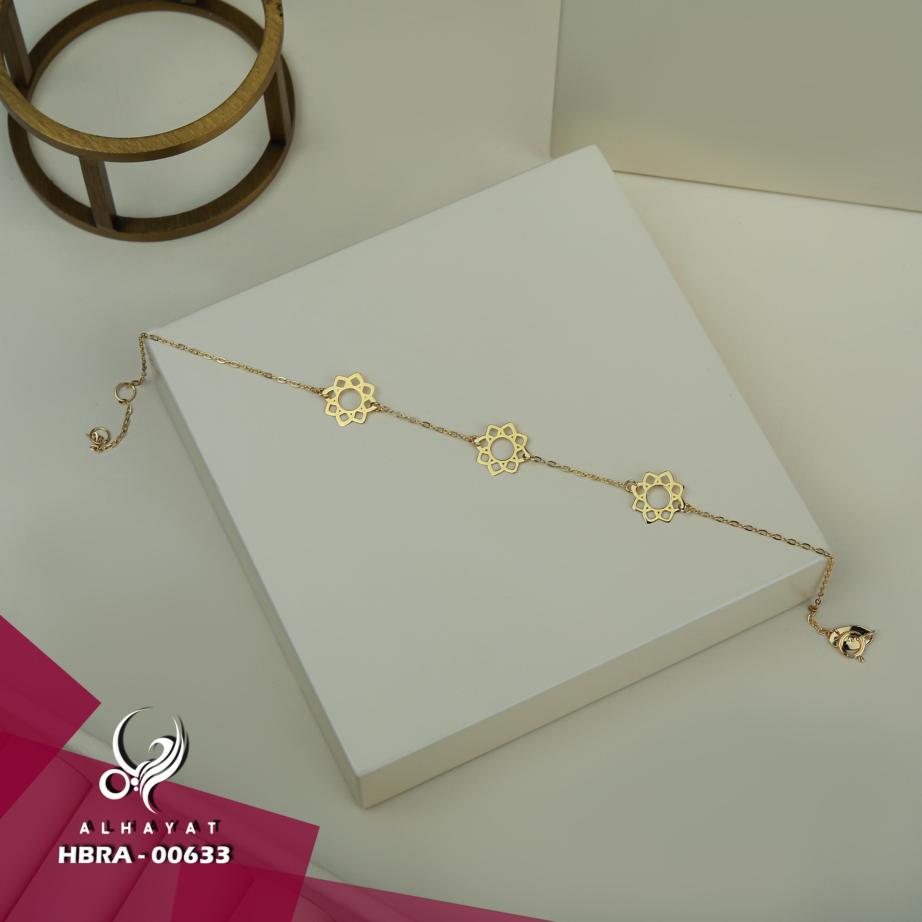 18 karat gold bracelet, made in Turkey - (H-0579)